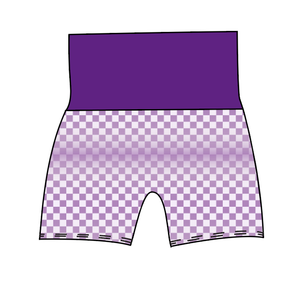 Purple Check Grow With Me Pants And Shorts