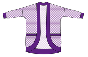 Purple Check Ladies' Cocoon Cardigan