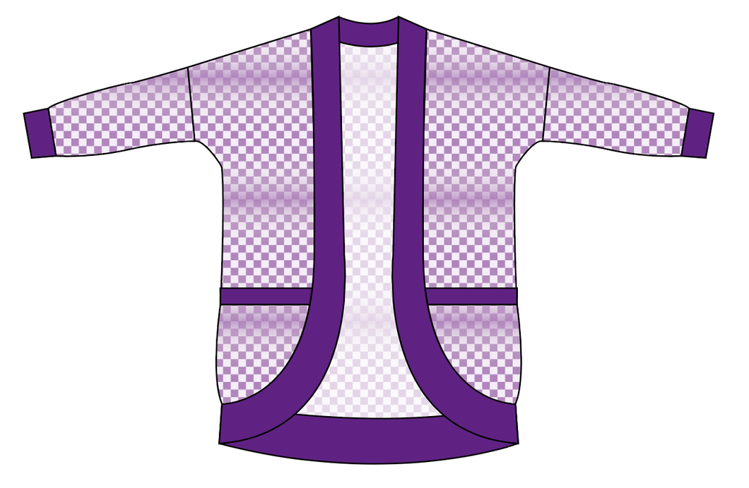 Purple Check Ladies' Cocoon Cardigan