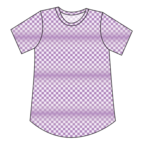 Purple Check Ladies' Relaxed Tee