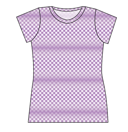 Purple Check Ladies' Basic Tee