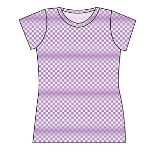 Purple Check Ladies' Basic Tee
