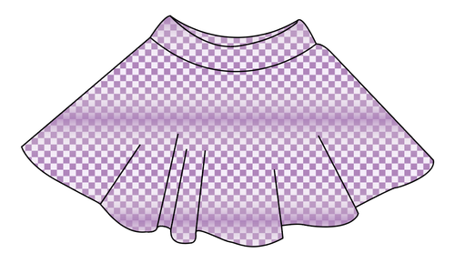 Purple Check Ladies' Circle Skirt