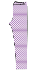 Purple Check Ladies' Lounge Leggings