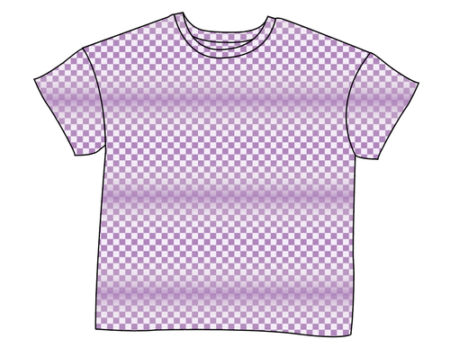Purple Check Ladies' Oversized Tee