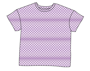 Purple Check Ladies' Oversized Tee