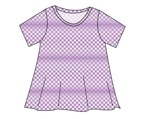 Purple Check Ladies' Swing Tee