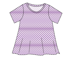 Purple Check Ladies' Swing Tee