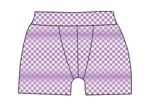 Purple Check Mens' Boxer Briefs