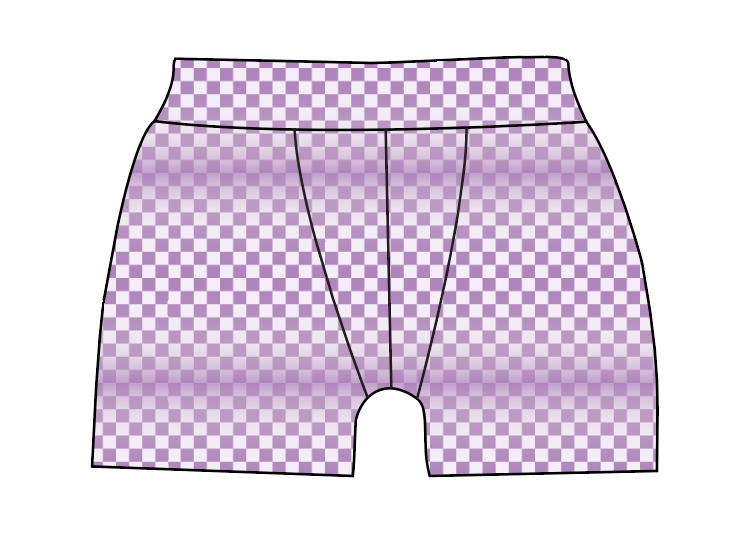 Purple Check Mens' Boxer Briefs