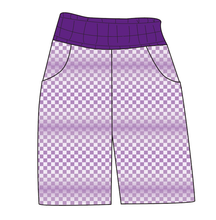Load image into Gallery viewer, Purple Check Mens&#39; Joggers and Jogger Shorts