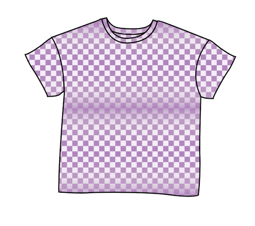 Purple Check Oversized Tee