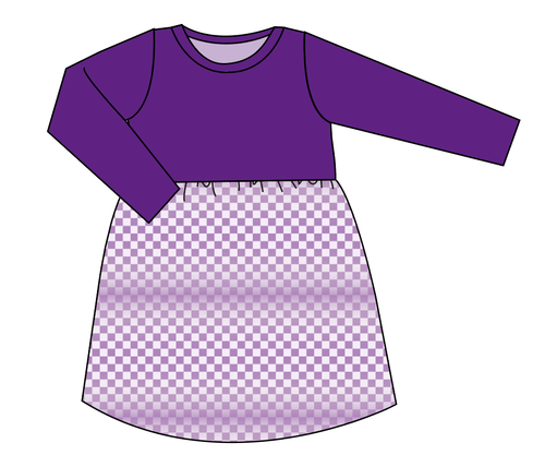 Purple Check Play Dress