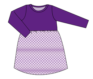 Purple Check Play Dress