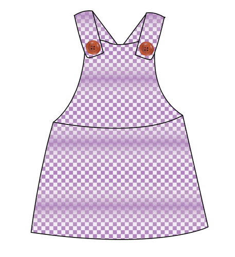 Purple Check Skirt-Alls