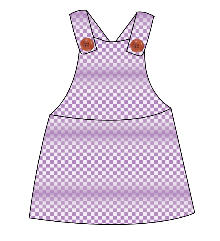 Purple Check Skirt-Alls