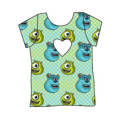 Monster Check Cambria Heart Back Tee