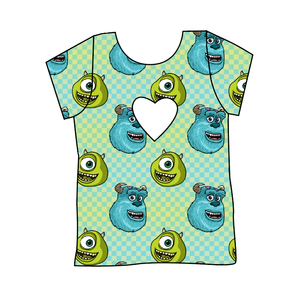 Monster Check Cambria Heart Back Tee