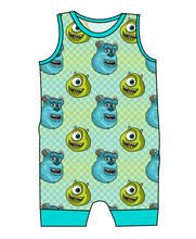 Load image into Gallery viewer, Monster Check Emmett Pants And Shorts T-Shirt Romper