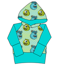 Load image into Gallery viewer, Monster Check Grow With Me Hoodie (or Crewneck)