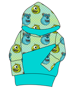 Monster Check Grow With Me Hoodie (or Crewneck)