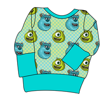 Load image into Gallery viewer, Monster Check Grow With Me Hoodie (or Crewneck)
