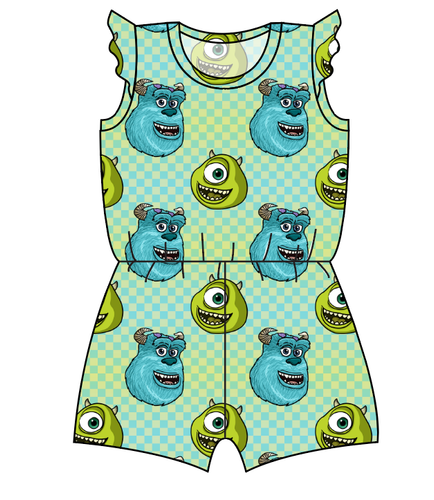 Monster Check Ivy Summer Romper