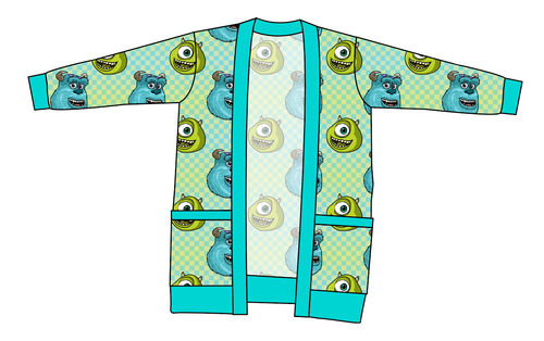 Monster Check Ladies' Grandpa Cardigan