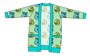 Monster Check Ladies' Grandpa Cardigan