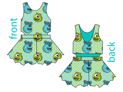 Monster Check Kids Playsuit