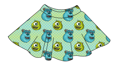 Monster Check Ladies' Circle Skirt