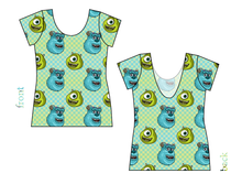 Load image into Gallery viewer, Monster Check Ladies&#39; Low Back Ballerina Tee