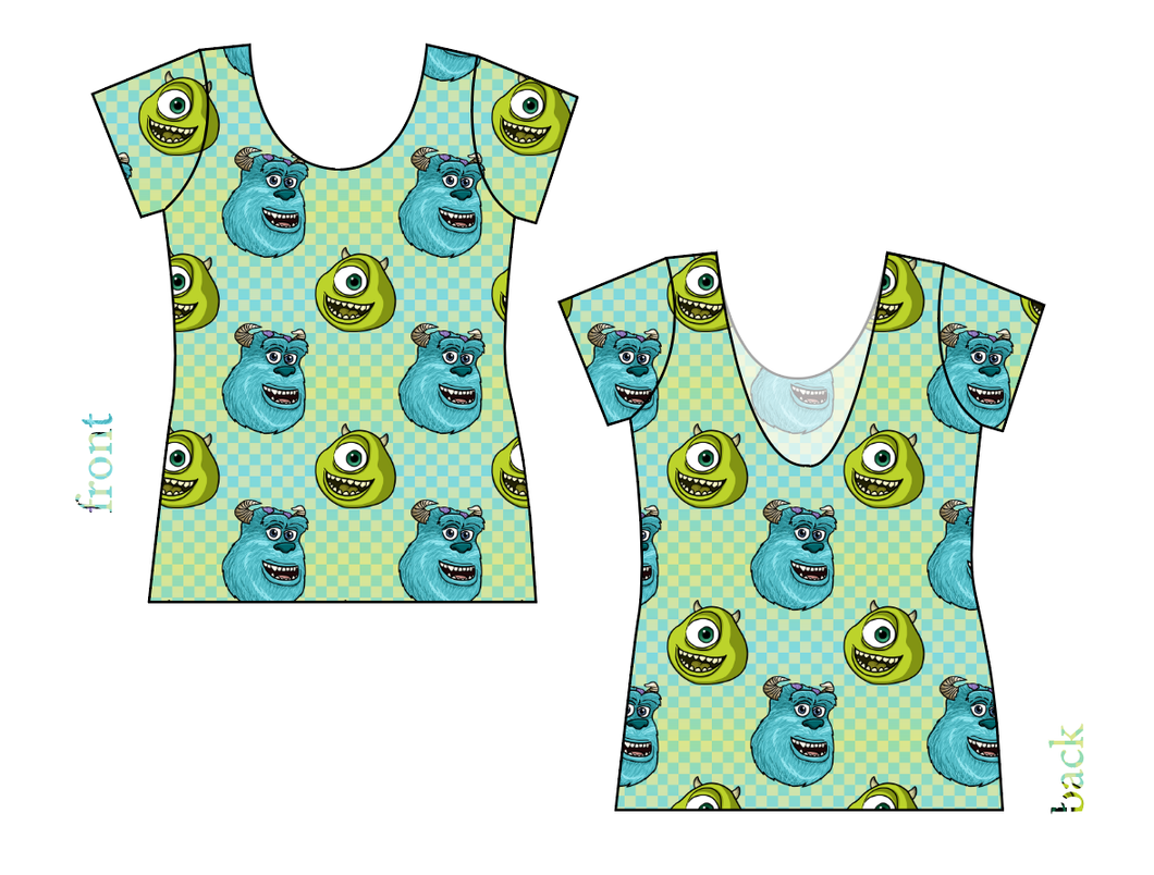 Monster Check Ladies' Low Back Ballerina Tee