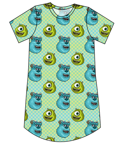 Monster Check Ladies' T-Shirt Dress