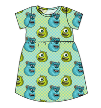 Load image into Gallery viewer, Monster Check Play Dress