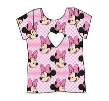 Load image into Gallery viewer, Minnie Check Cambria Heart Back Tee