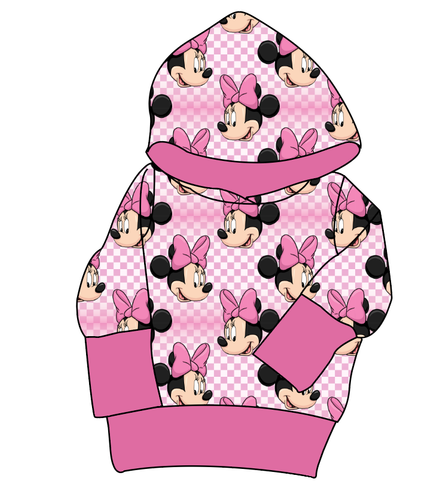 Minnie Check Grow With Me Hoodie (or Crewneck)