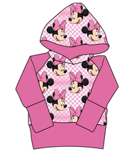 Load image into Gallery viewer, Minnie Check Grow With Me Hoodie (or Crewneck)