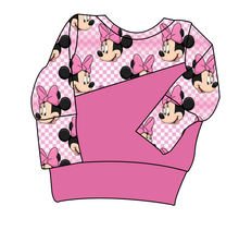 Load image into Gallery viewer, Minnie Check Grow With Me Hoodie (or Crewneck)