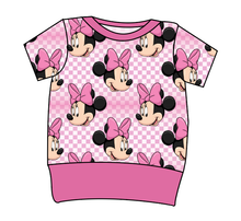 Load image into Gallery viewer, Minnie Check Grow With Me Tee