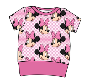 Minnie Check Grow With Me Tee