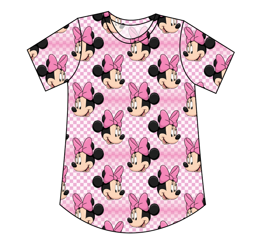 Minnie Check Kids' Relaxed Tee