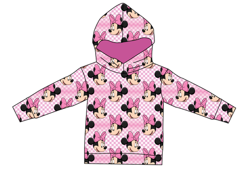 Minnie Check Ladies Oversized Hoodie