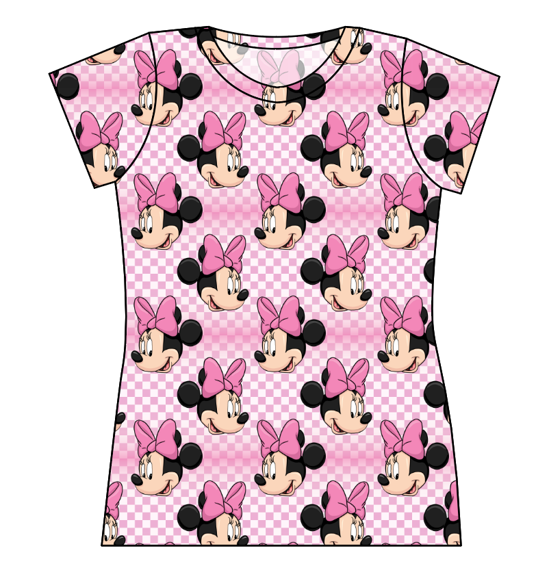 Minnie Check Ladies' Basic Tee