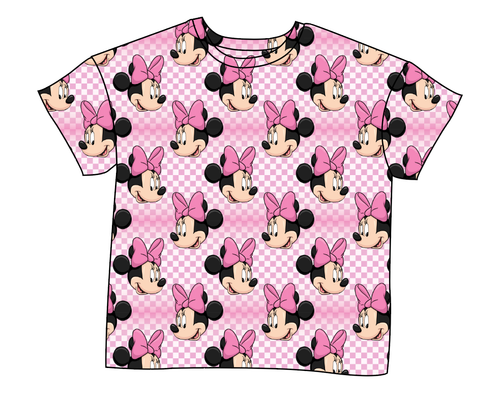 Minnie Check Ladies' Oversized Tee
