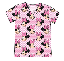 Load image into Gallery viewer, Minnie Check Ladies&#39; Slouchy V-Neck Tee