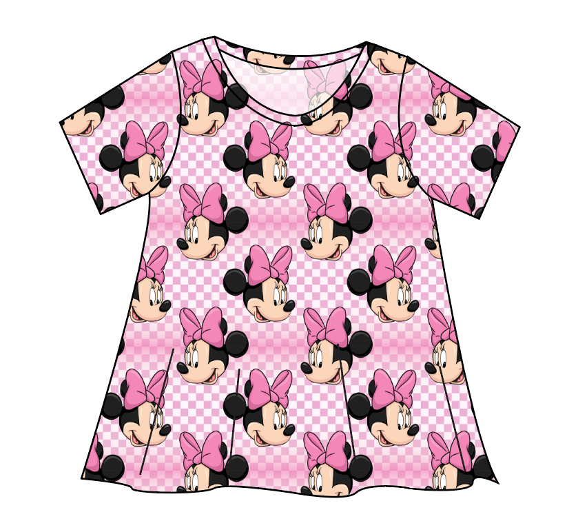 Minnie Check Ladies' Swing Tee