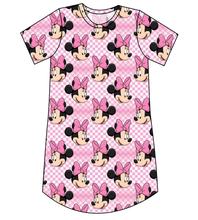 Load image into Gallery viewer, Minnie Check Ladies&#39; T-Shirt Dress
