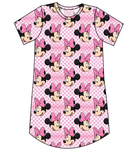 Minnie Check Ladies' T-Shirt Dress