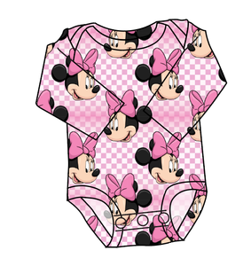 Minnie Check Lap Neck Bodysuit
